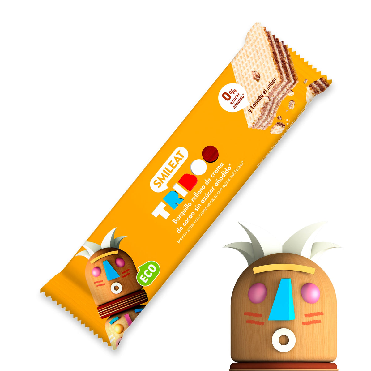 Bolacha wafer com creme de cacau