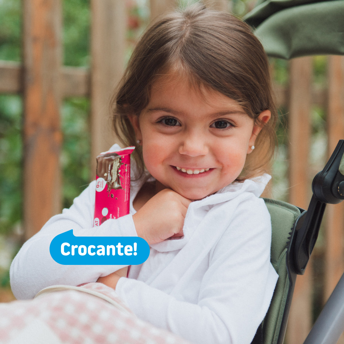 Bolacha wafer coberta de chocolate