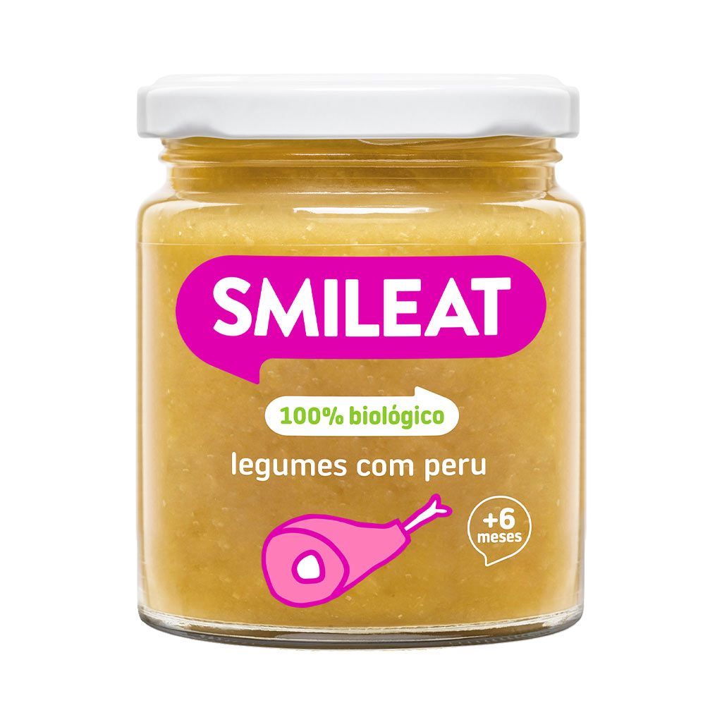 Boião de legumes com peru
