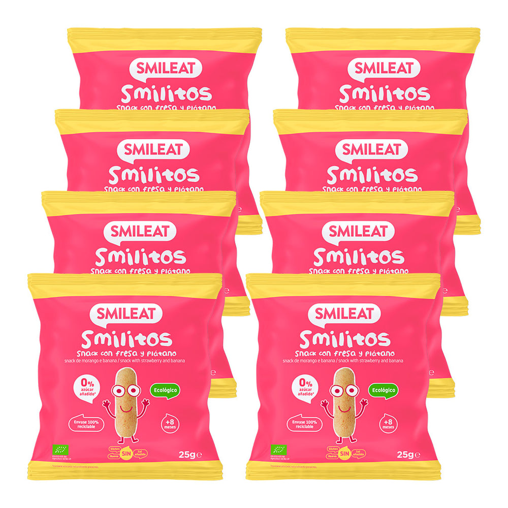 Pack Smilitos Morango e Banana 8Uds