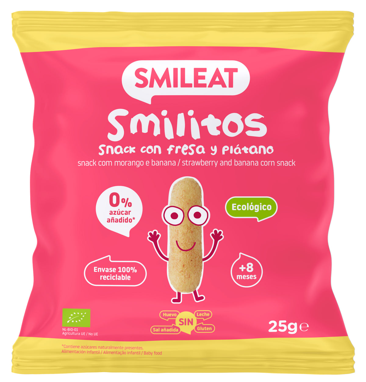 Smilitos com morango e banana