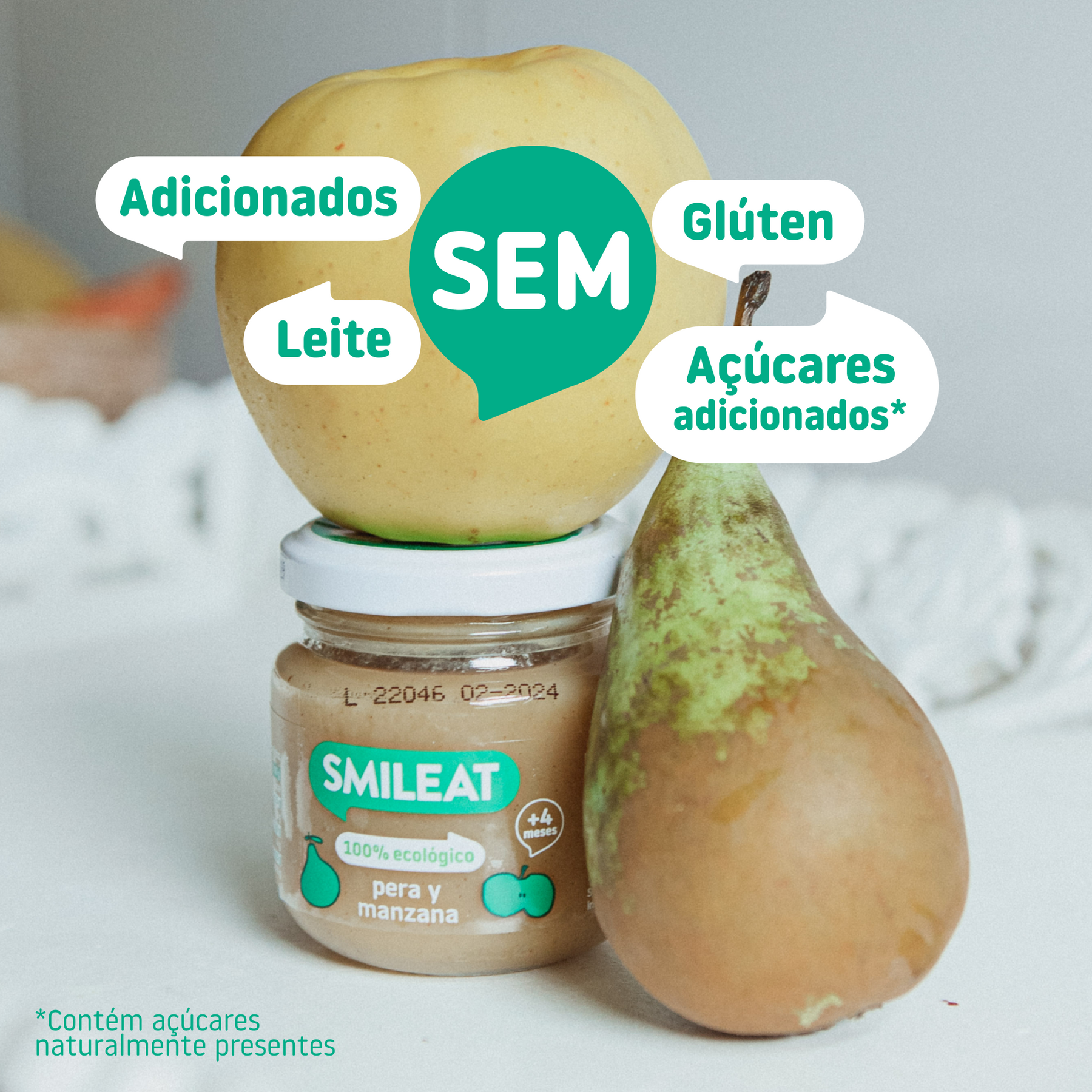 Boião de pera e maçã