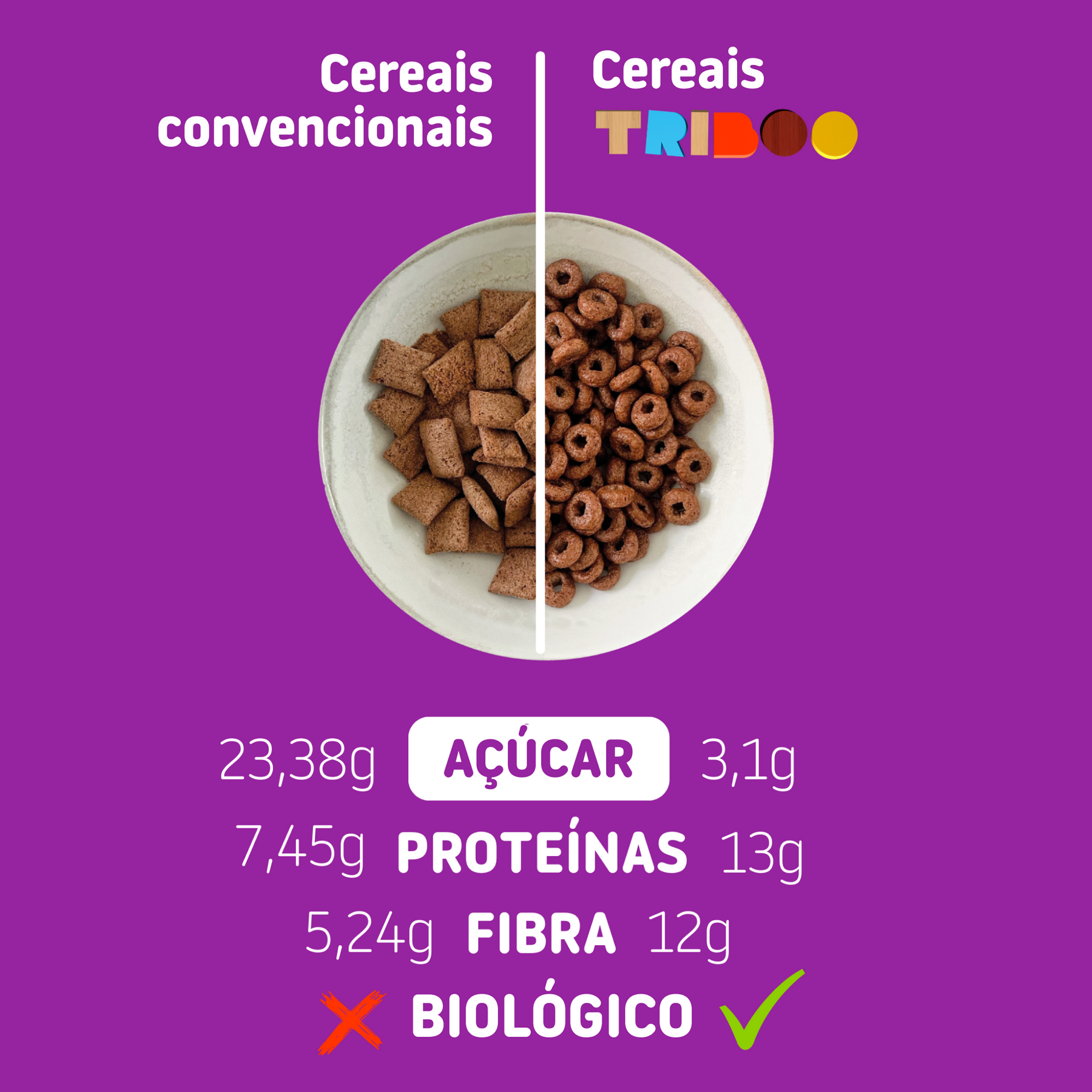 Cereais TRIBOO com Cacau