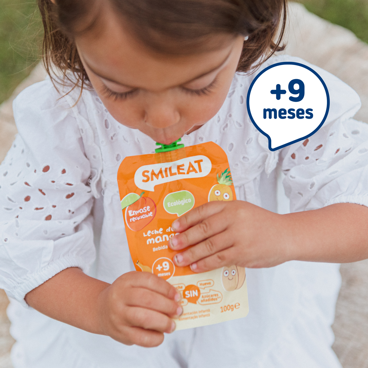 Pouch de bebida de amêndoa, manga e ananás