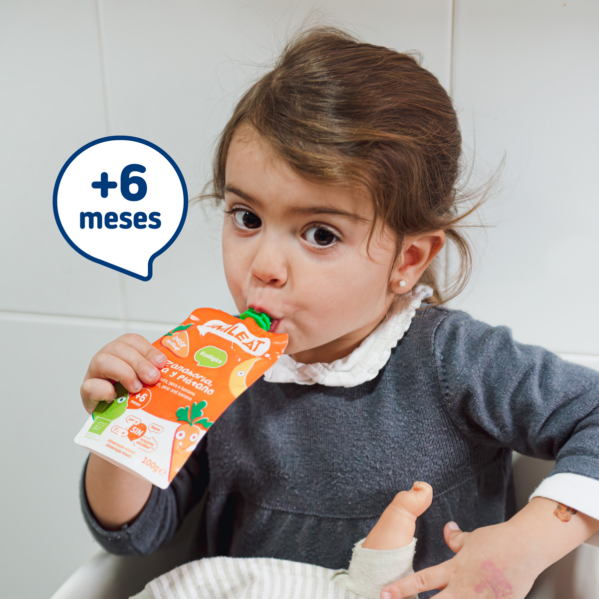 Pouch de cenoura, pera e banana