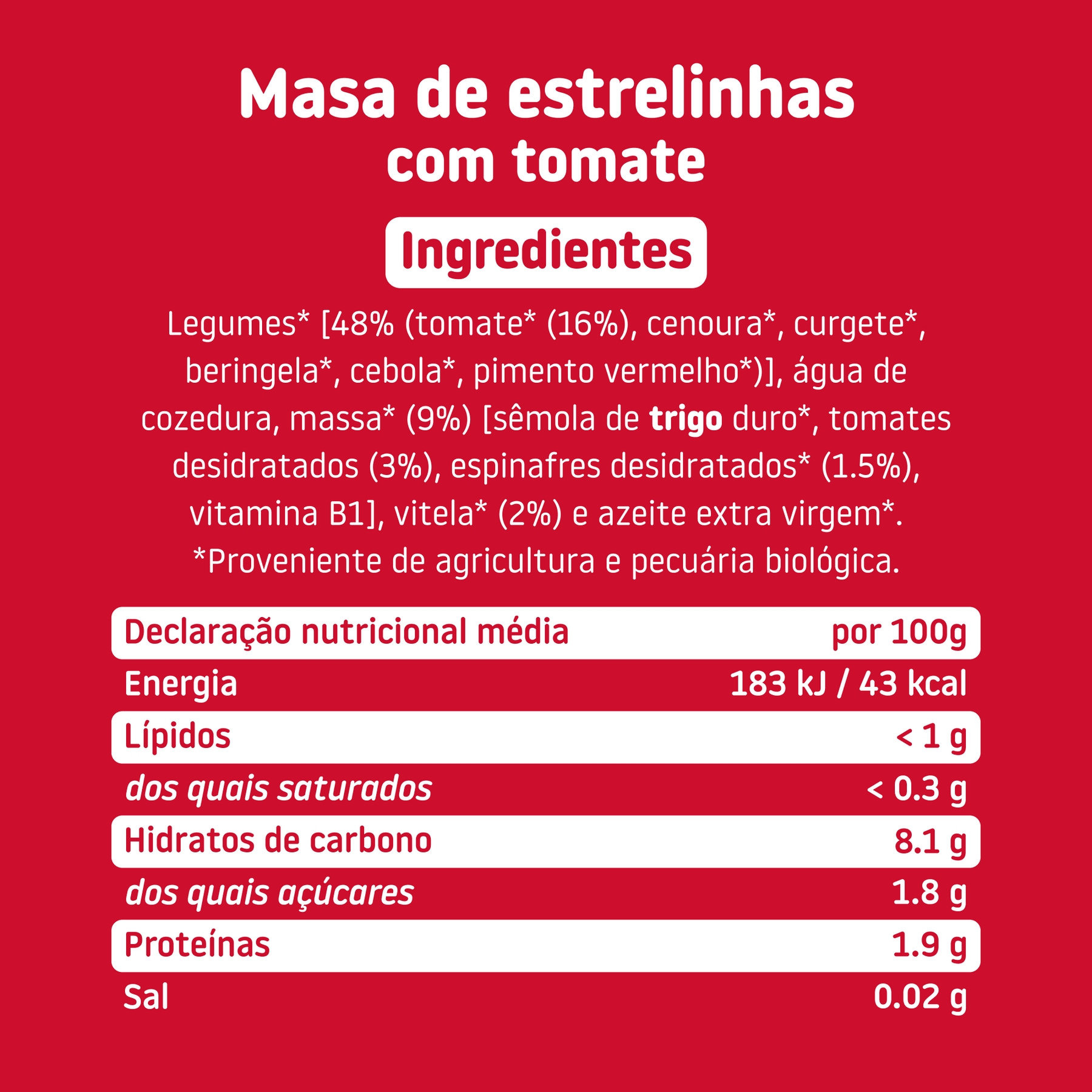Boiões de PE-DA-CI-NHOS estrelinhas com tomate