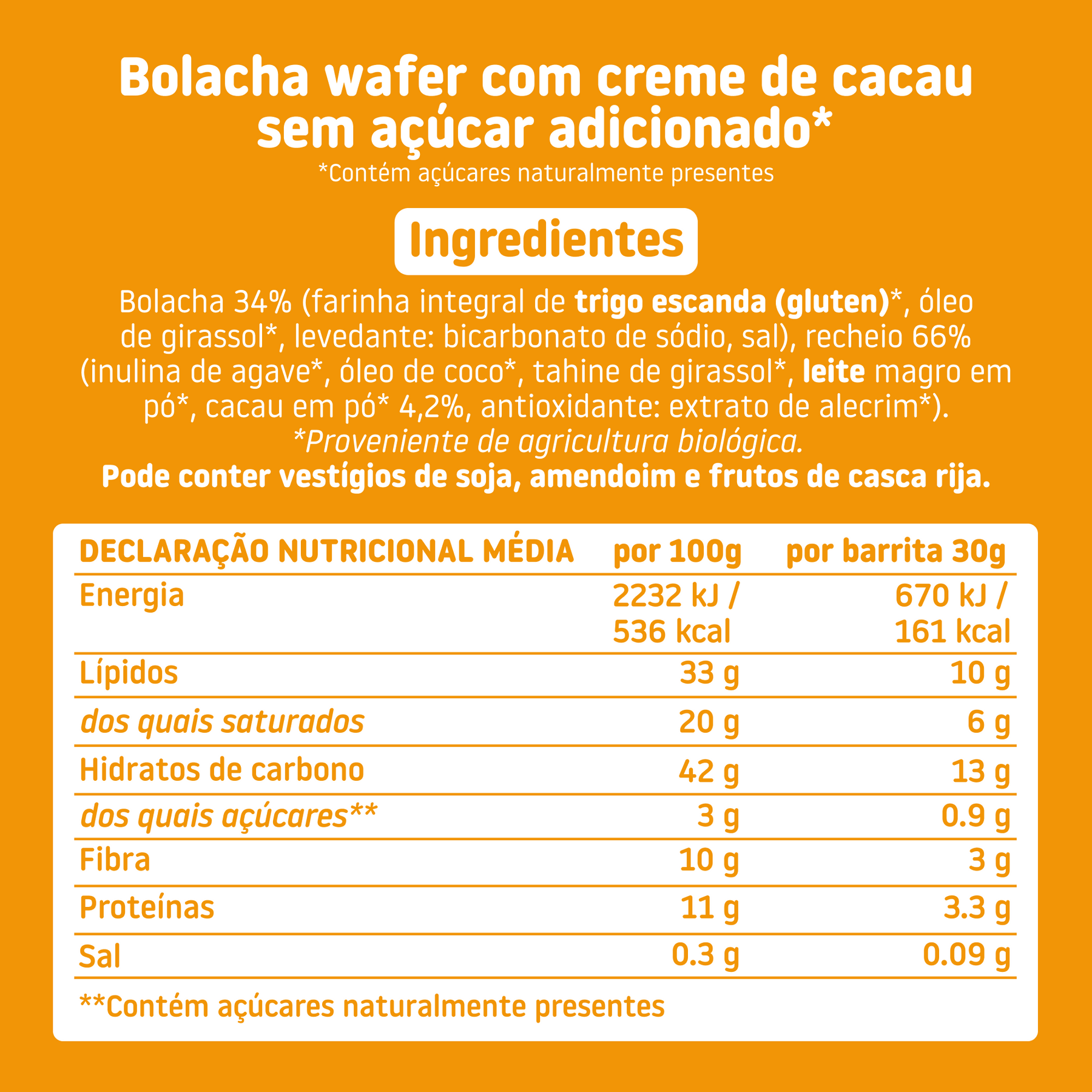Pack Bolacha wafer TRIBOO com creme de cacau 8uds