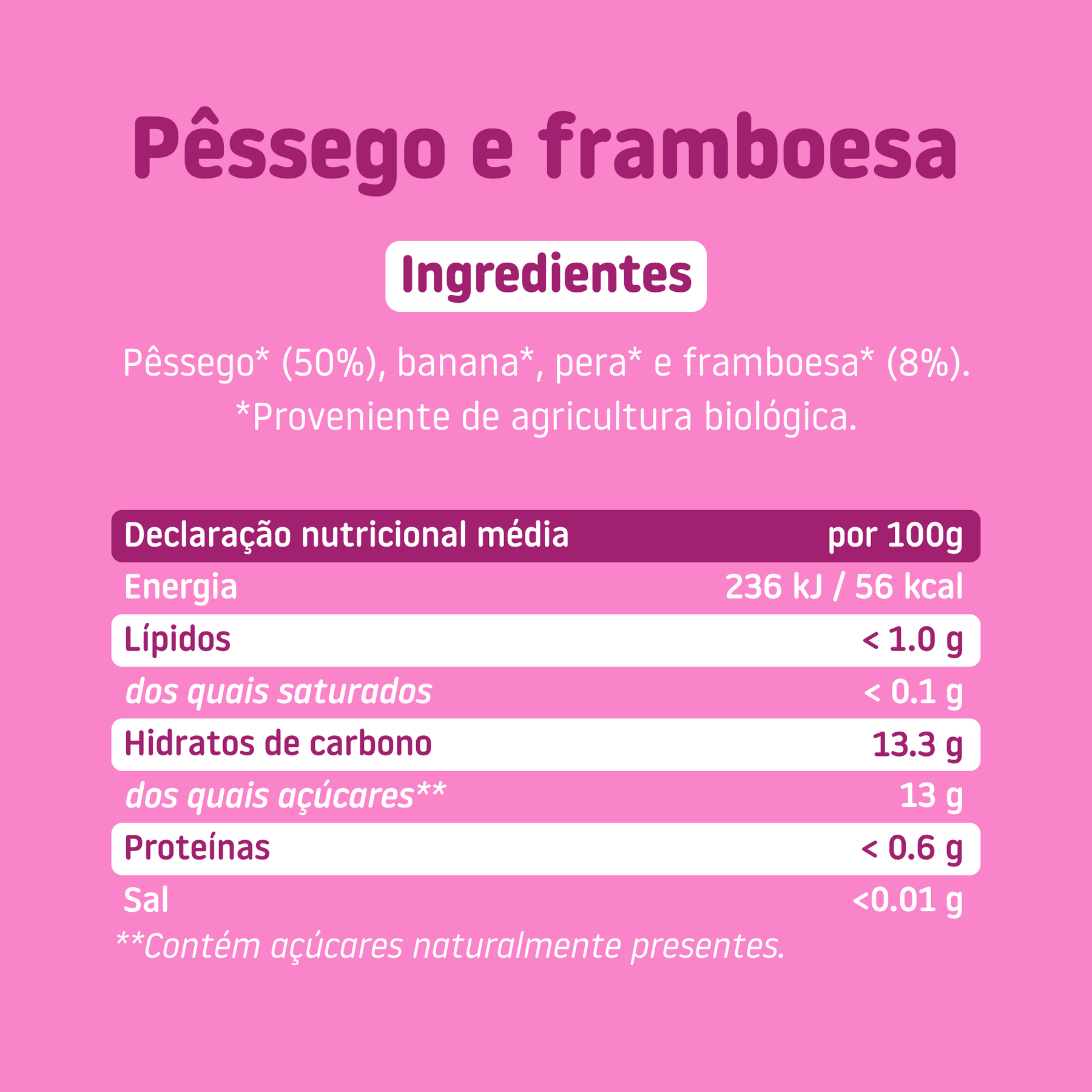 Boião de pêssego e framboesa