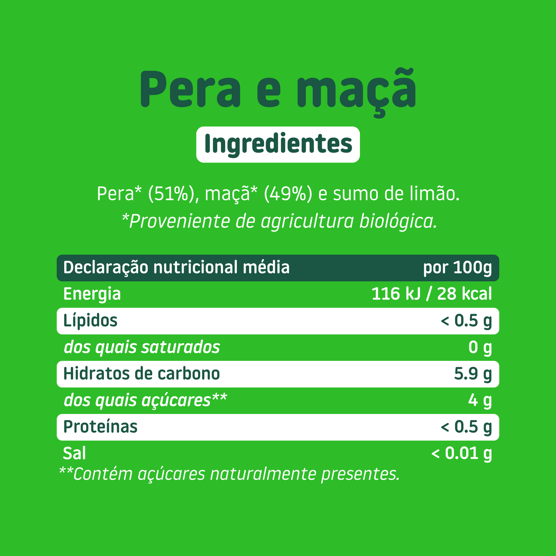 Boião de pera e maçã