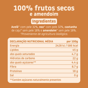 100% frutos secos e amendoim