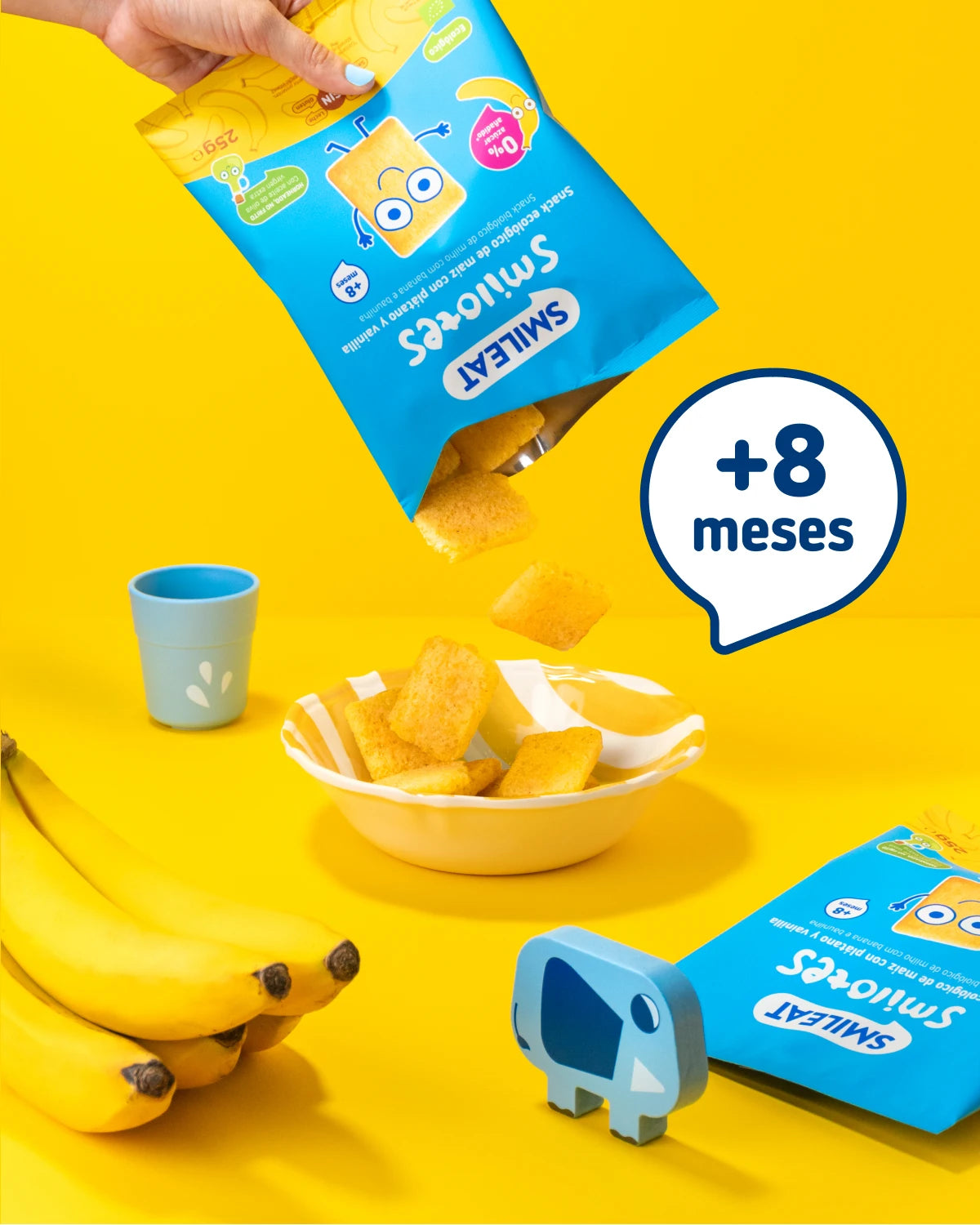 Snack de banana para peque +8 meses