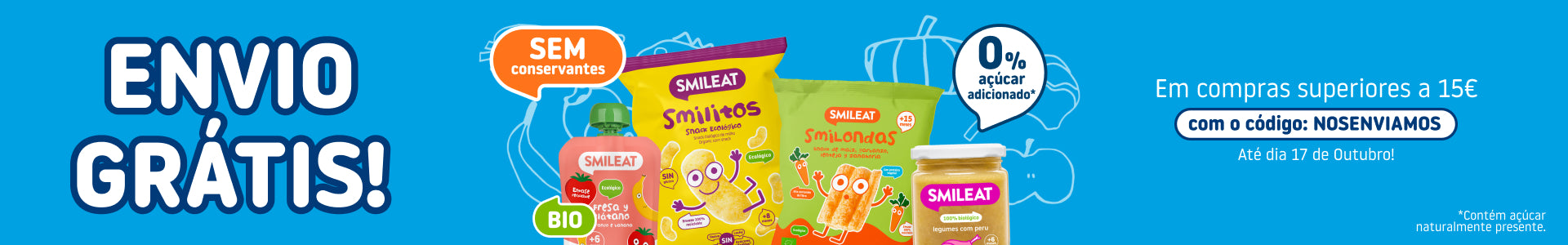 Snacks bio sem conservantes