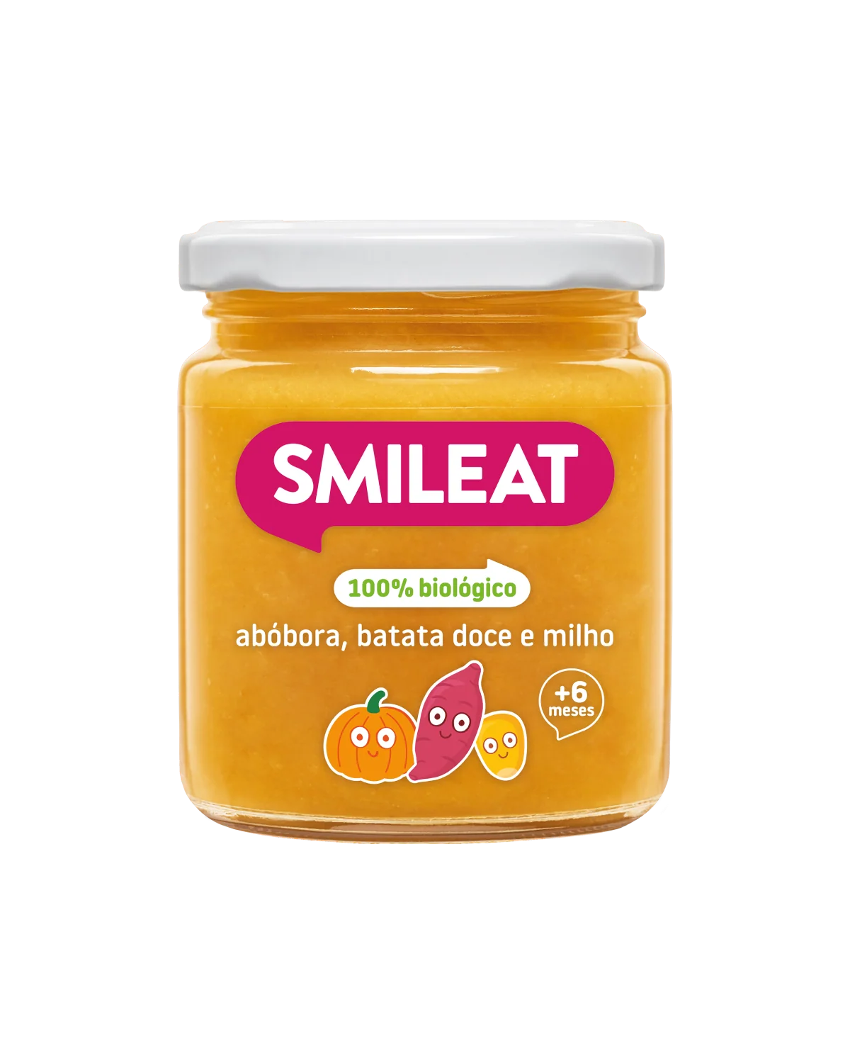 Boião de abóbora batata doce e milho +6 meses 100% ecológico