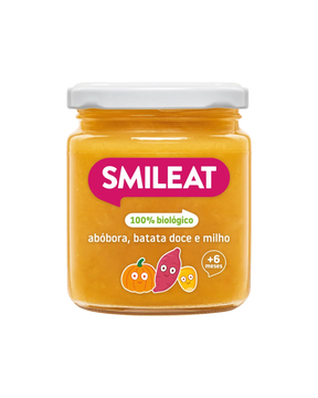 Boião de abóbora batata doce e milho +6 meses 100% ecológico