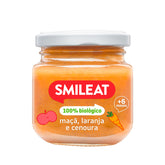 Boião de maçã, laranja e cenoura