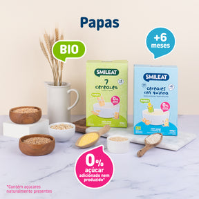 Papa de cereais com quinoa sem glúten