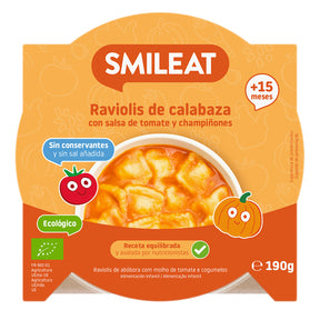Pratinho de Raviolis de abóbora com molho de tomate e cogumelos