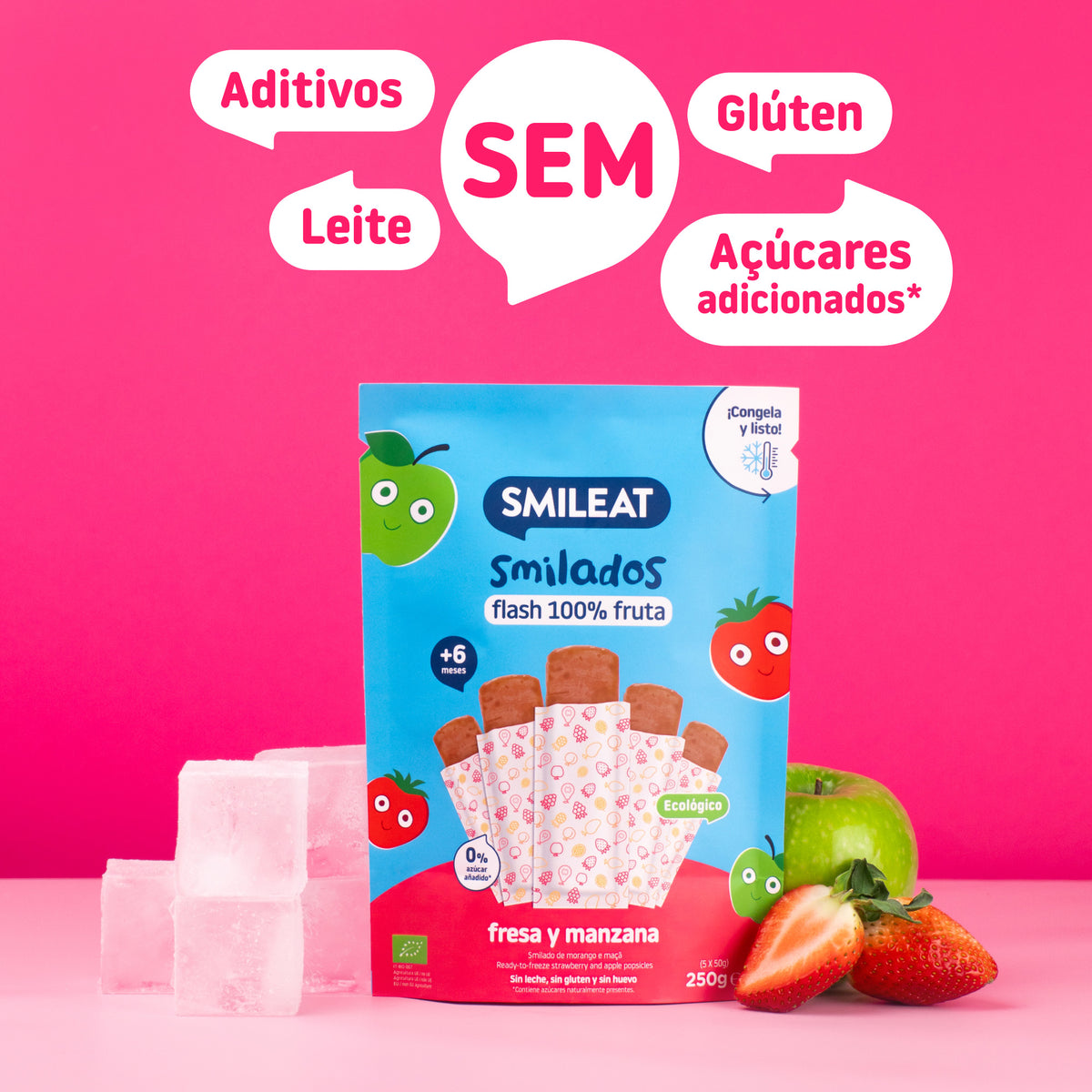 Smilado de morango e maçã