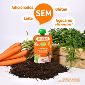 Pack pouches Cenoura, Pera e Banana 10uds
