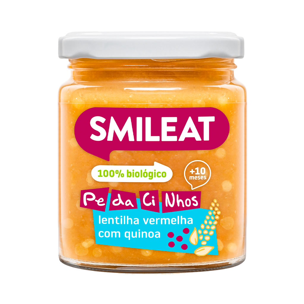 Boiões de PE-DA-CI-NHOS lentilha vermelha com quinoa