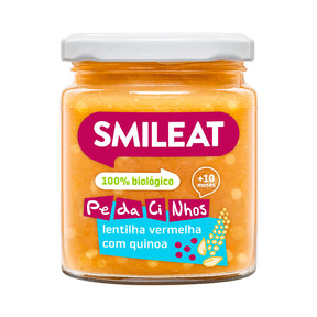 Boiões de PE-DA-CI-NHOS lentilha vermelha com quinoa