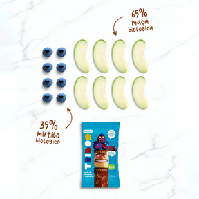 Snack TRIBOO de Mirtilos e Maçã
