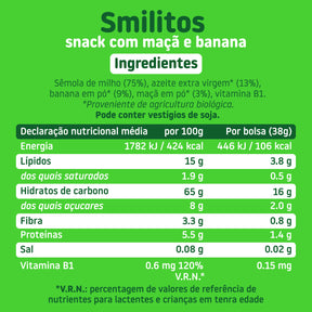 Smilitos com maçã e banana